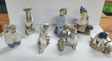 Collection of seven NAO and Zaphir figurines (7)