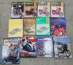 collection of car and motorcycle books (Qty)