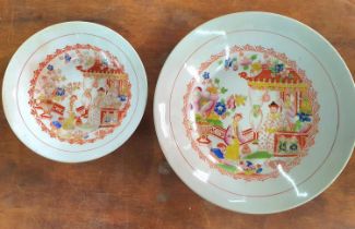 Antique pair of Chinese shallow bowls (2)