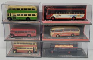 Collection of six corgi die cast limited edition 1:76 scale buses (6)