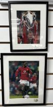 Signed & framed photos of Saha and Nicky Butt (2)