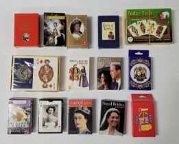 Collection of commemorative playing cards (Qty)