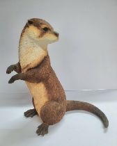 Large handcrafted and hand painted resin Otter by Country Artists (no 02312) entitled "Otter -