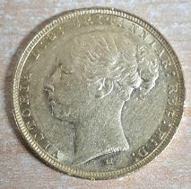 Queen Victoria 1884 young head sovereign, Melbourne mint