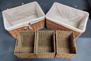 Five various storage baskets (5)