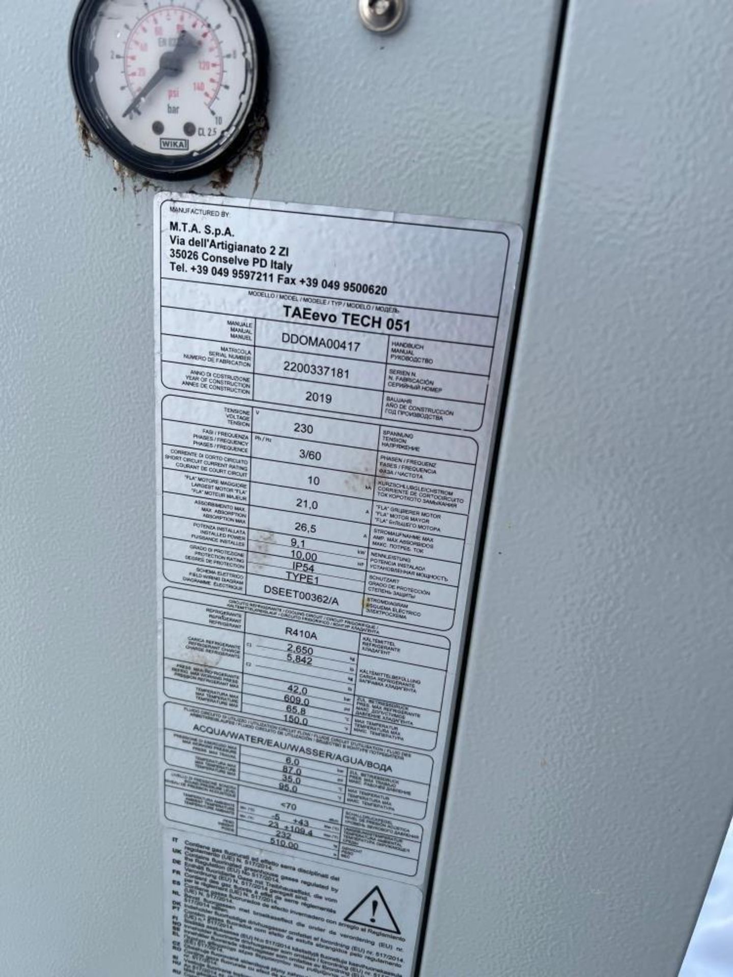 Used- Delta Separations Falling Film Alcohol Evaporation System, Model FFE-45. - Image 7 of 7