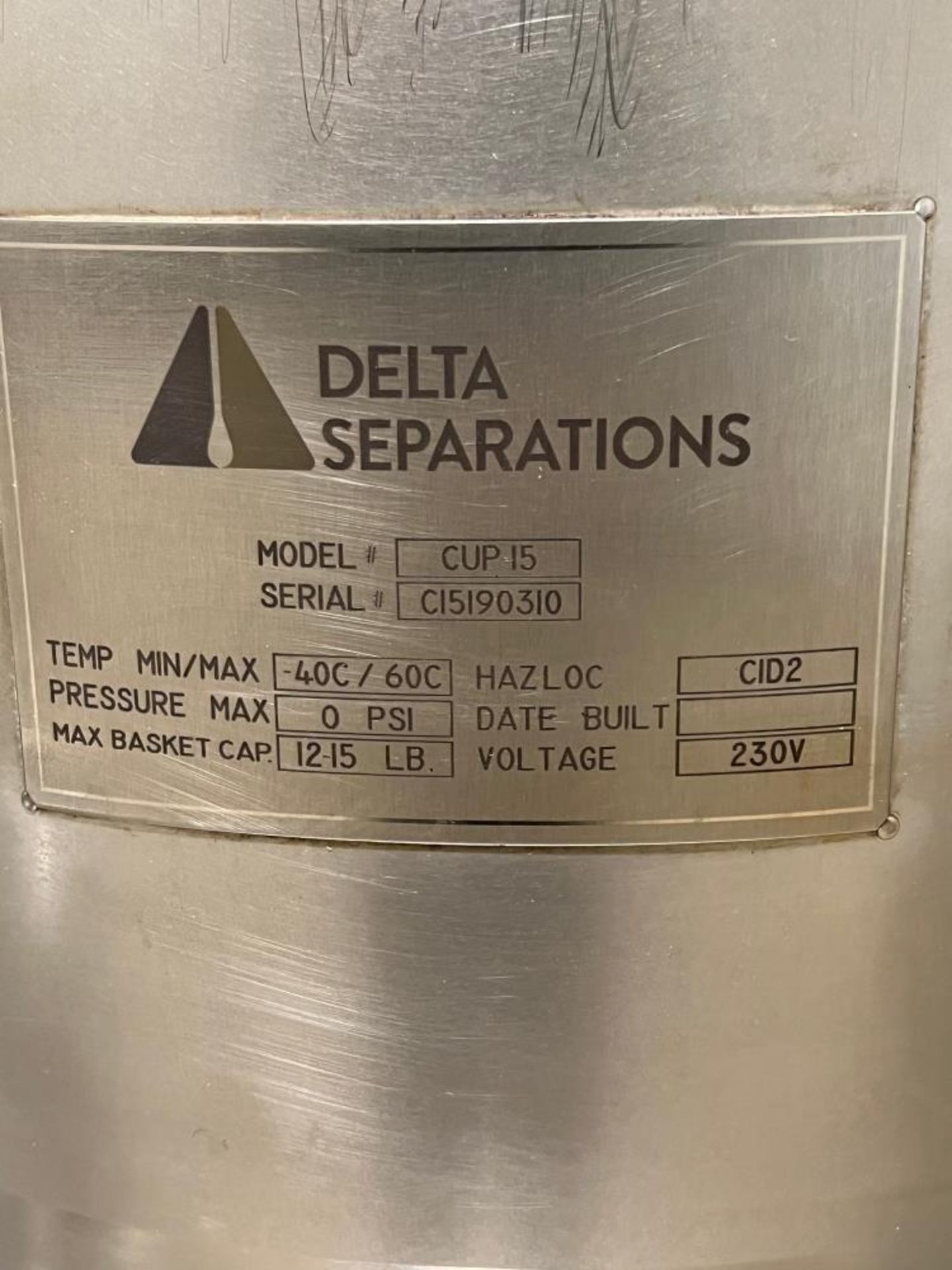 Used- Delta Separations CUP-15 Ethanol Alcohol Extraction System - Image 4 of 4