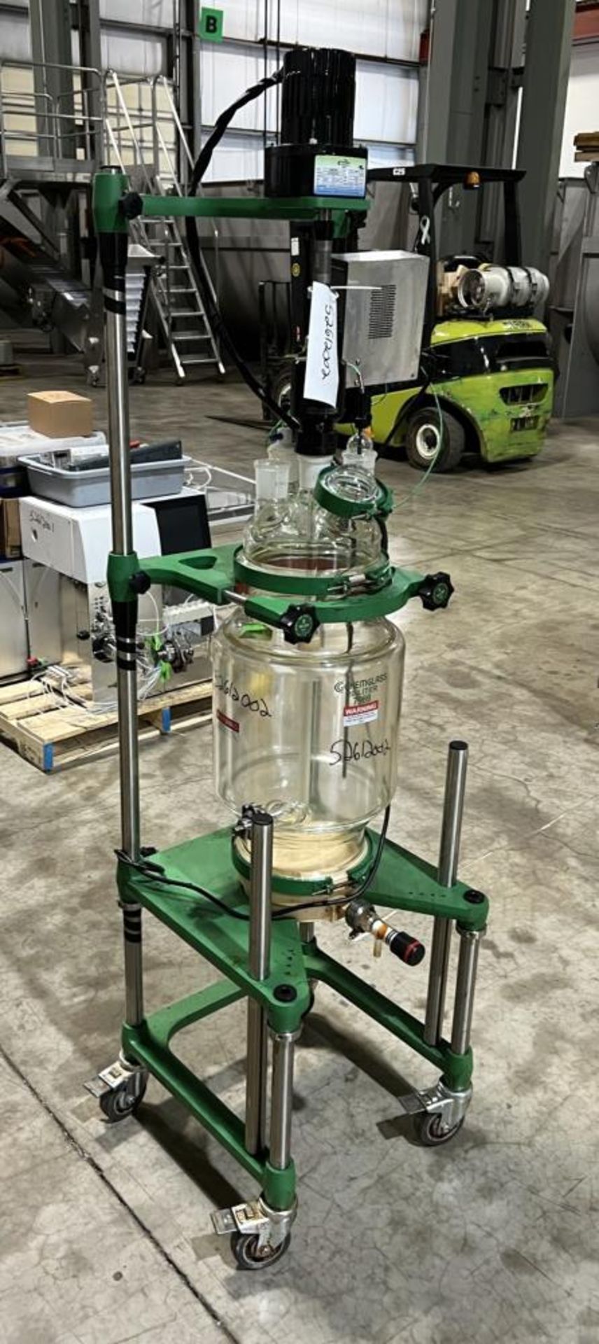 Used 20L ChemGlass Single Jacketed Glass Reactor. Model CG-1964 CG-1965 20L Jacketed. - Image 3 of 11