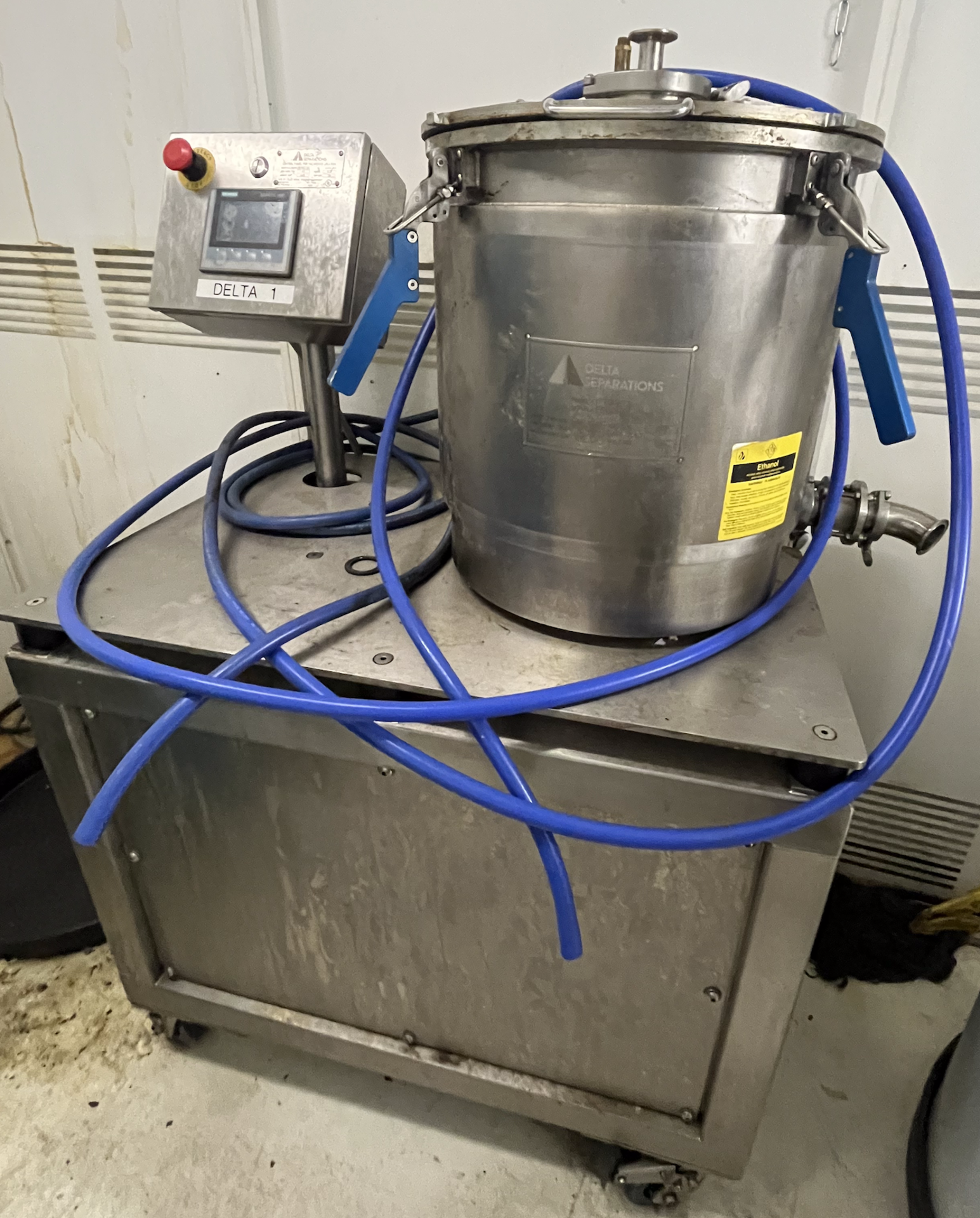 Used- Delta Separations CUP-15 Ethanol Alcohol Extraction System w/ Cryo Ethanol Chilling System