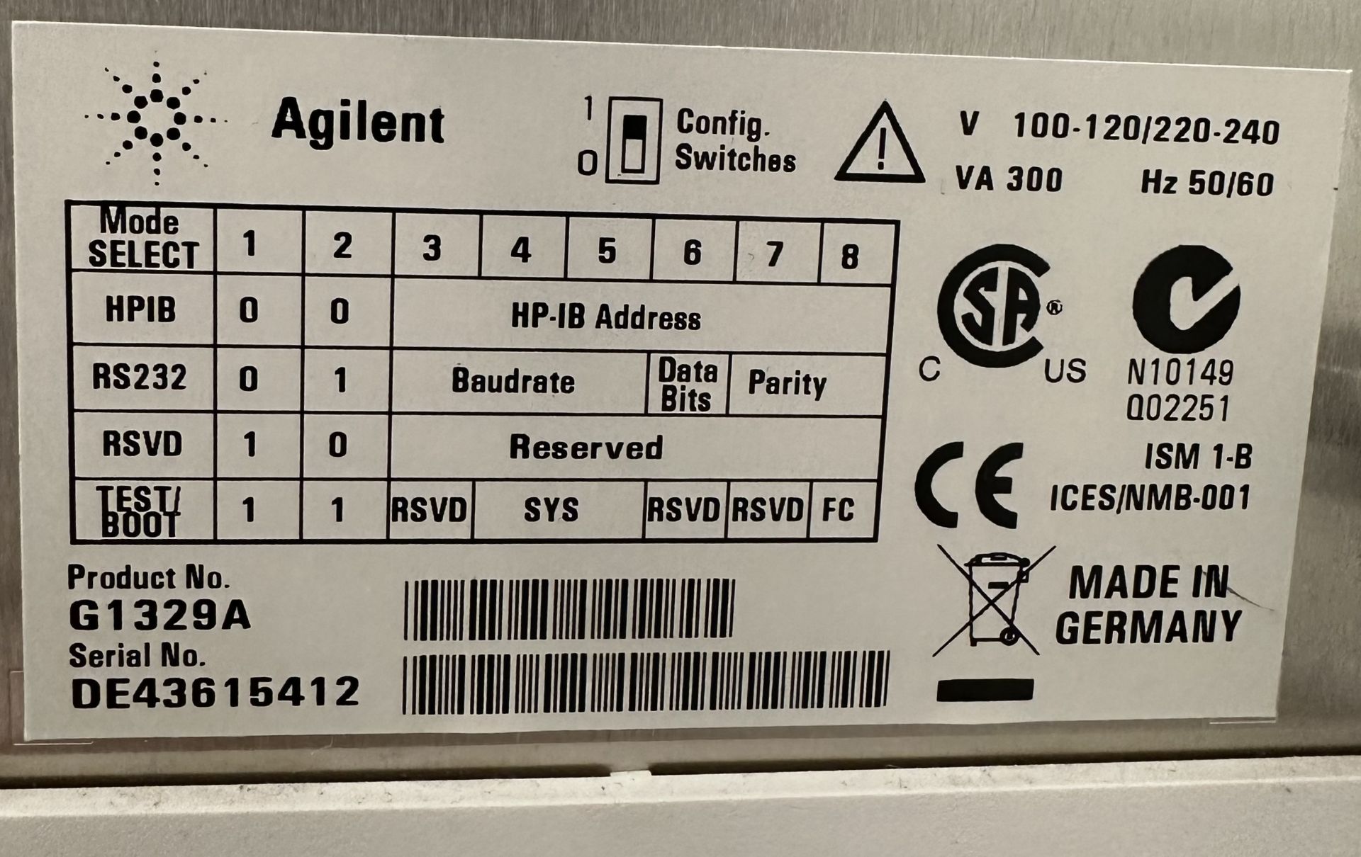 Unused Agilent 1100 Series System. Complete Package. Installed and Tested Only. - Image 7 of 10