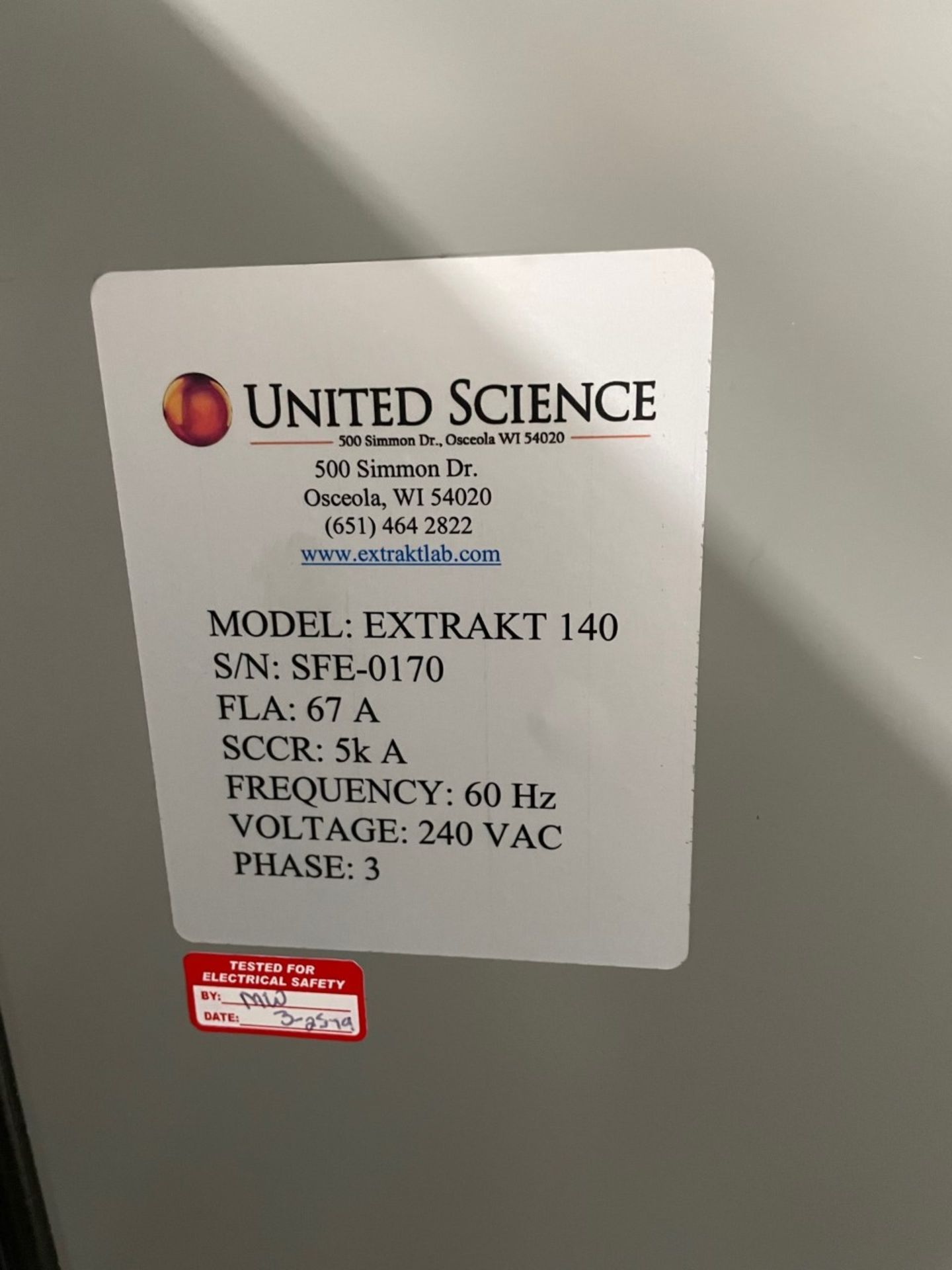 Used- ExtraktLAB CO2 Extraction System w/ PolyScience Chiller & CO2 CAGE Unit. Turn Key Model E-140. - Image 7 of 13