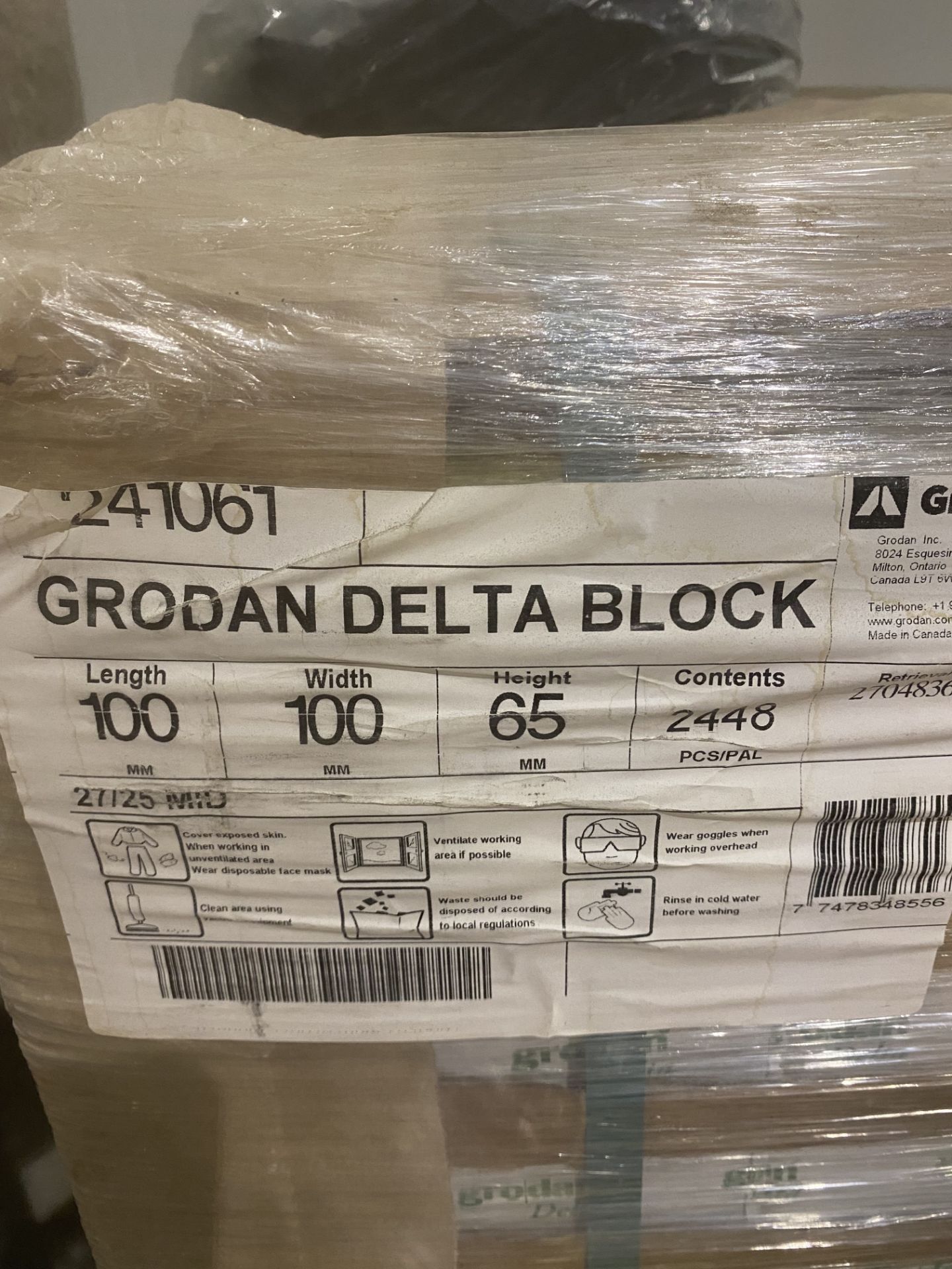Lot of (14,688) New Grodan Stone Wool Delta 6.5 Blocks 4" x 4" x 2.5" & (7,000) 1 Gal Nursery Pots - Image 2 of 4