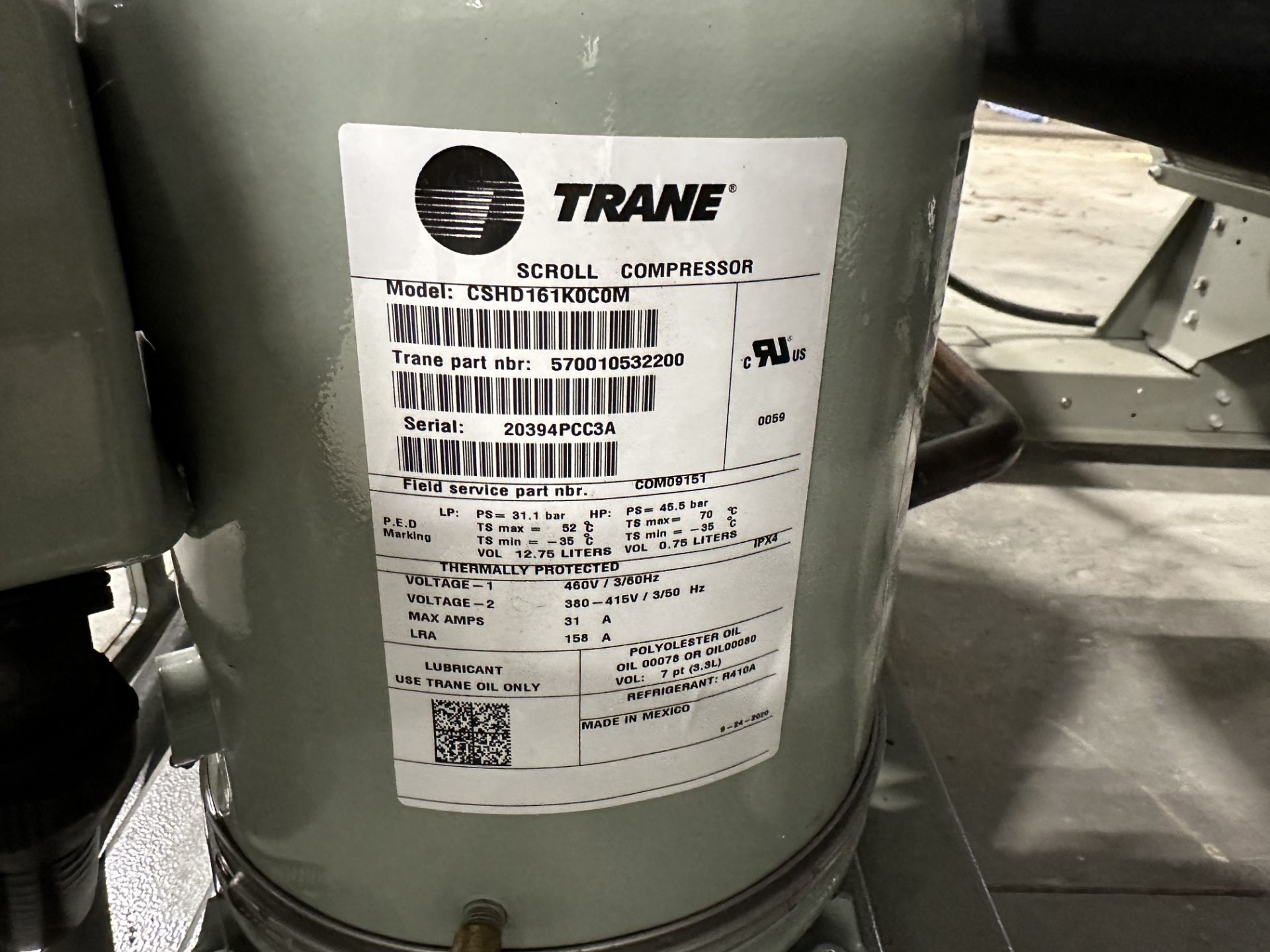 Used Trane Air-Cooled Scroll Chillers. Model CGAM “V”Configuration. - Image 8 of 24