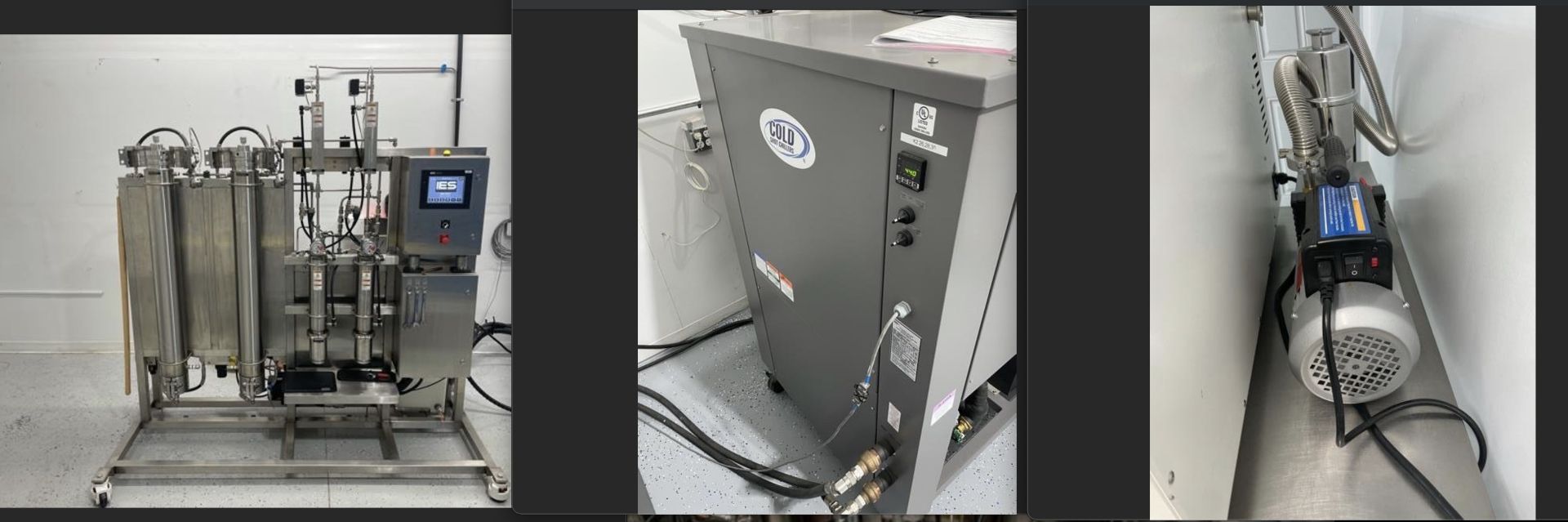 Used Refurbished IES CDMH.10-2x-2f Commercial CO2 Extractor System w/ Air-Cooled Chiller & CO2 Tank