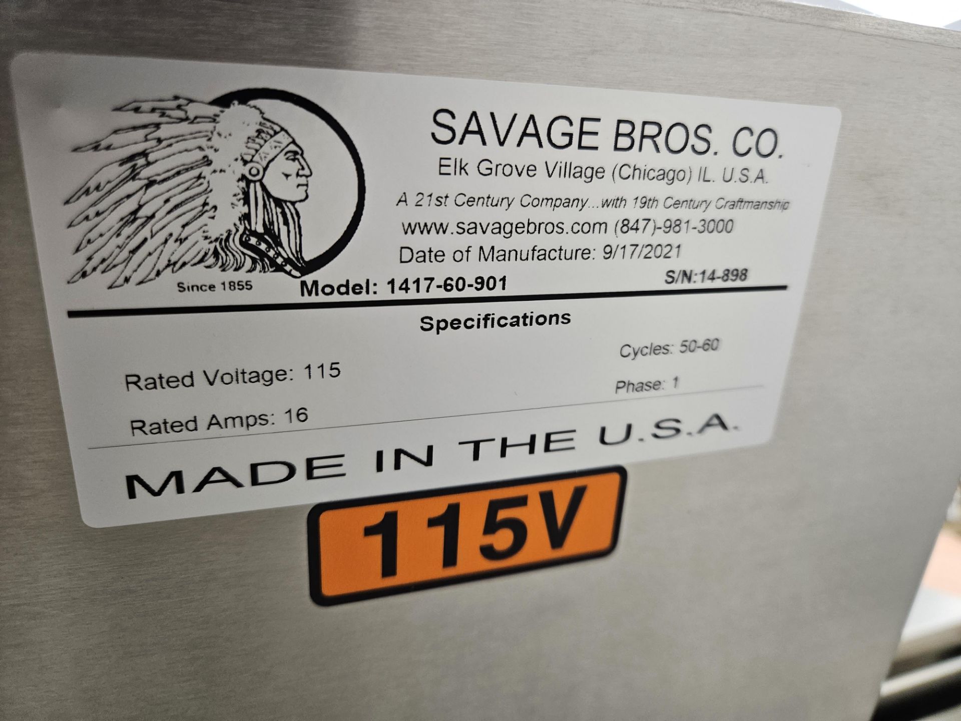 Used Savage Bros 125 Lb Chocolate Tempering & Molding Workstation - Image 7 of 8