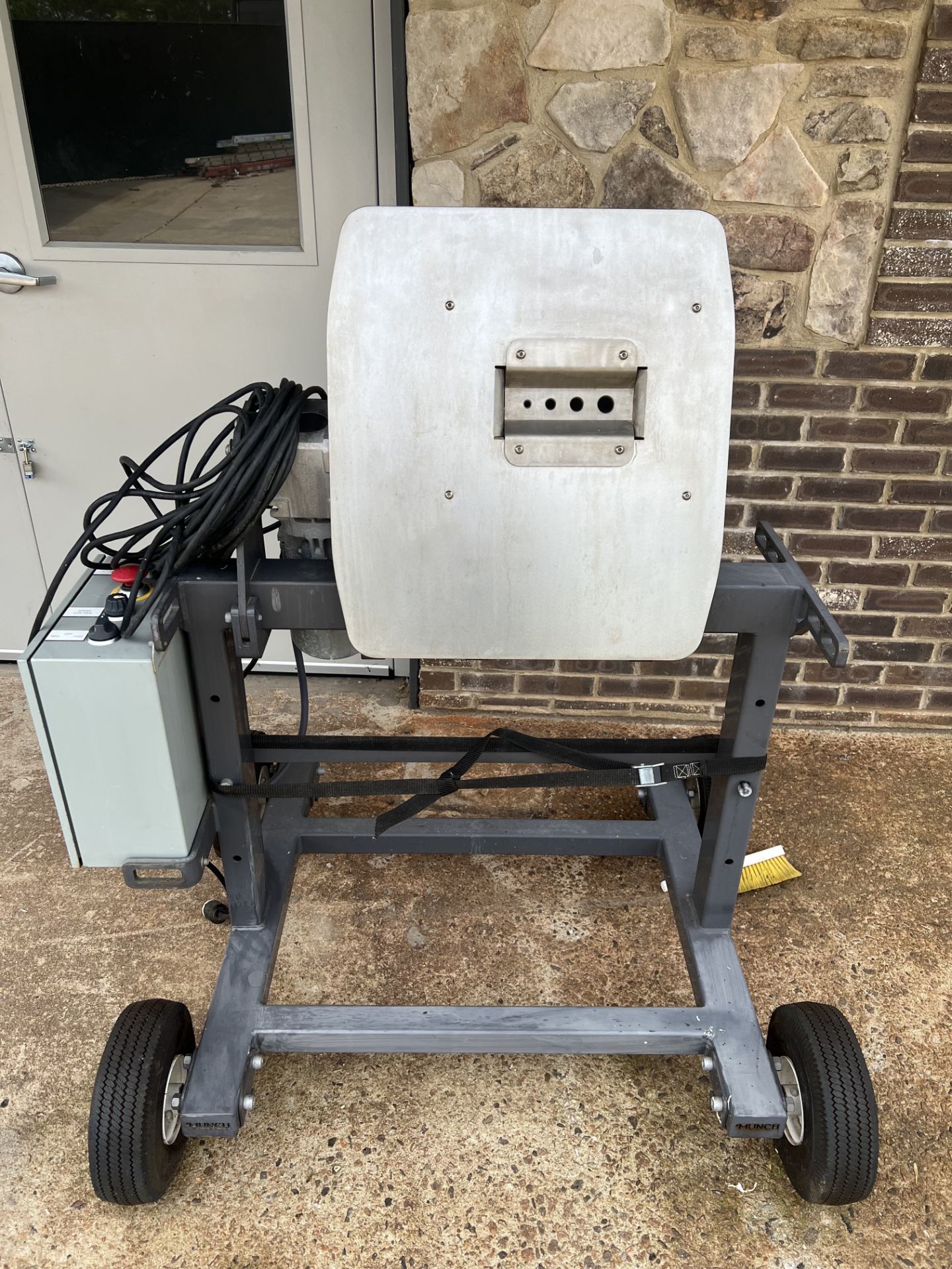 Used Munch Machines "Mother Bucker" Bucking Machine. Model "Mother Bucker" w/ Outdoor Wheels.