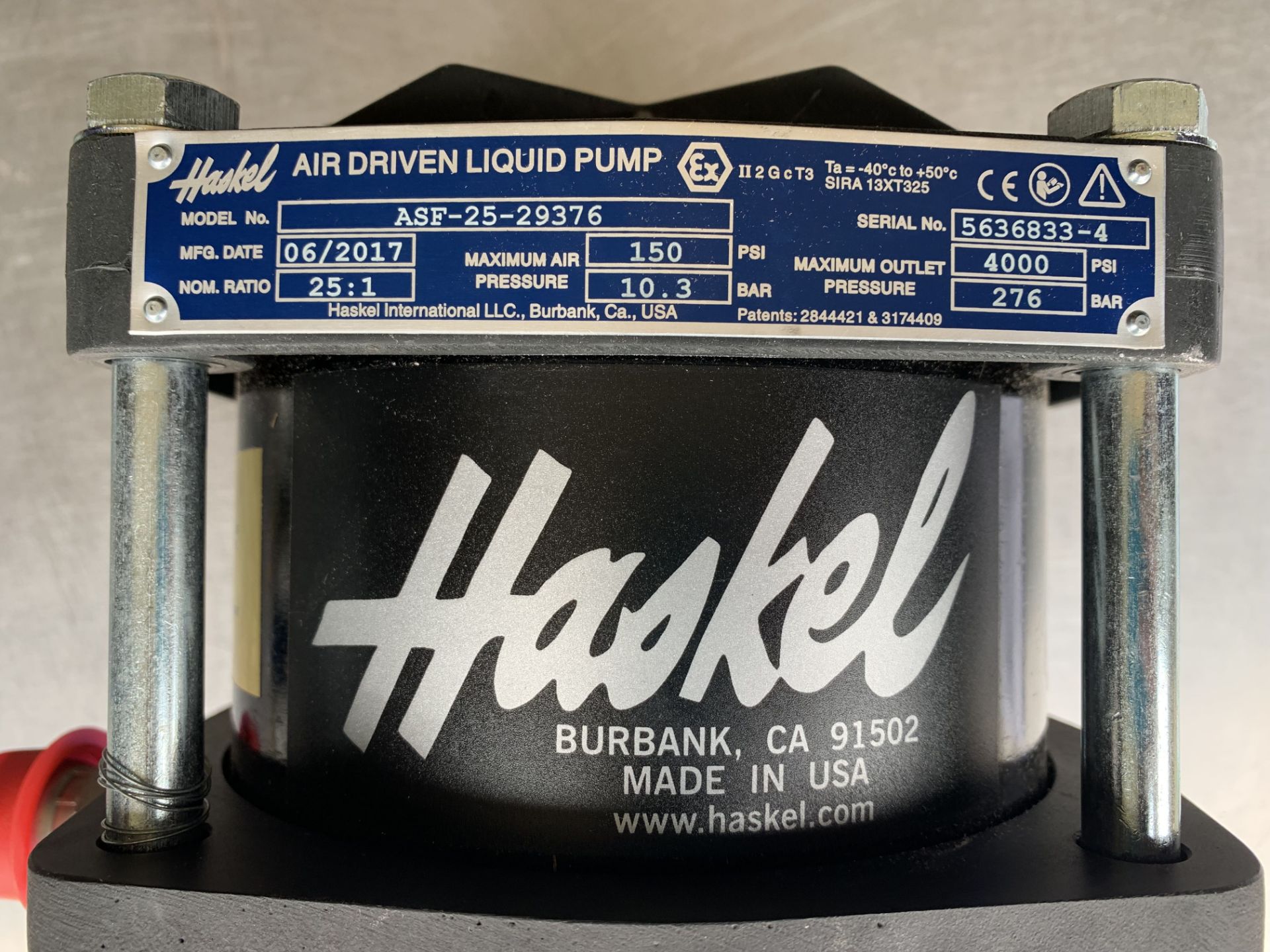 Lot of (3) Used Haskel Pumps. (1) 59025-2 Refrigerant Recovery Pump & (2) Liquid Pumps. Model ASF-25 - Image 21 of 28