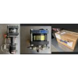 Lot of (3) Used Haskel Pumps. (1) 59025-2 Refrigerant Recovery Pump & (2) Liquid Pumps. Model ASF-25