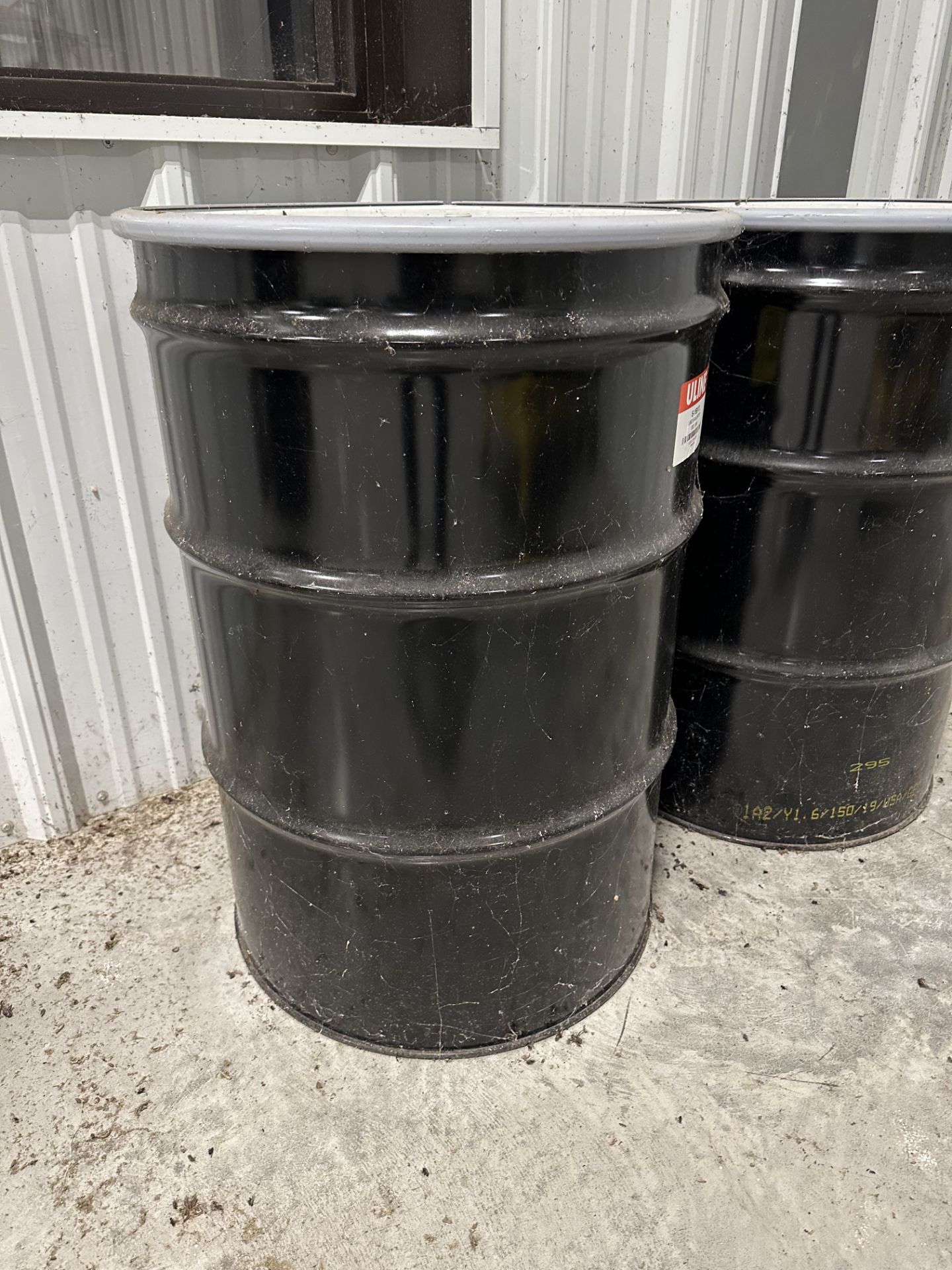 Lot of (4) ULINE 55 Gal Lined Steel Drums, (1) Forklift Barrel Attachment & (1) Barrel Heater. - Image 9 of 14