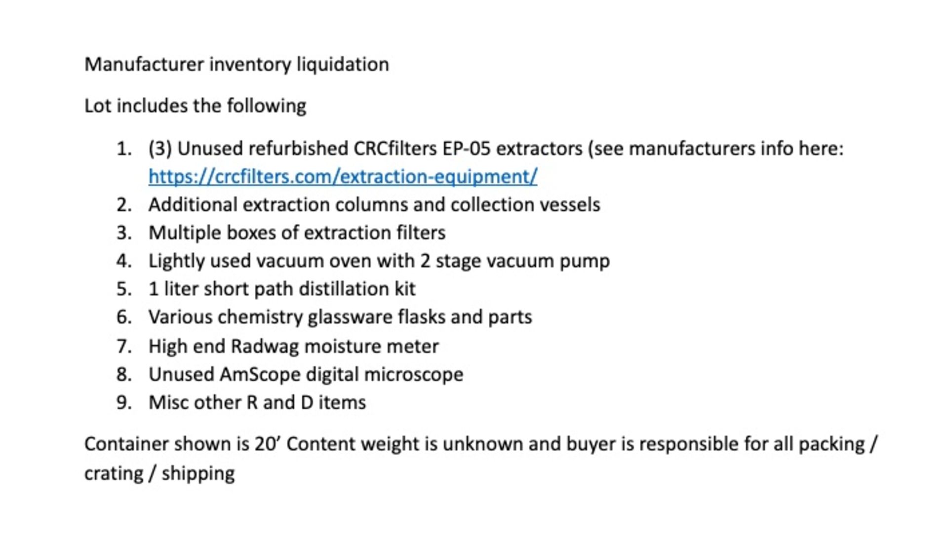 Lot of (3) Unused Refurbished CRC filters EP-05 Extractors - Bild 6 aus 26