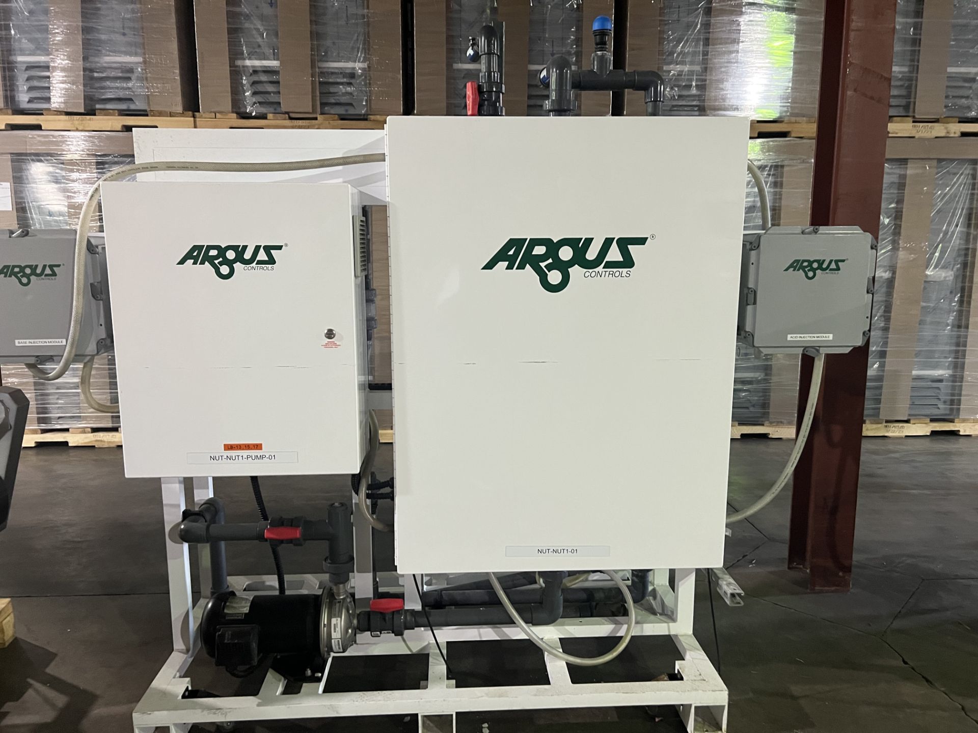 Lot of (2) Used Argus Controls Multi -Feed RM Nutrient Injection System. Model NUT-SYS/RM