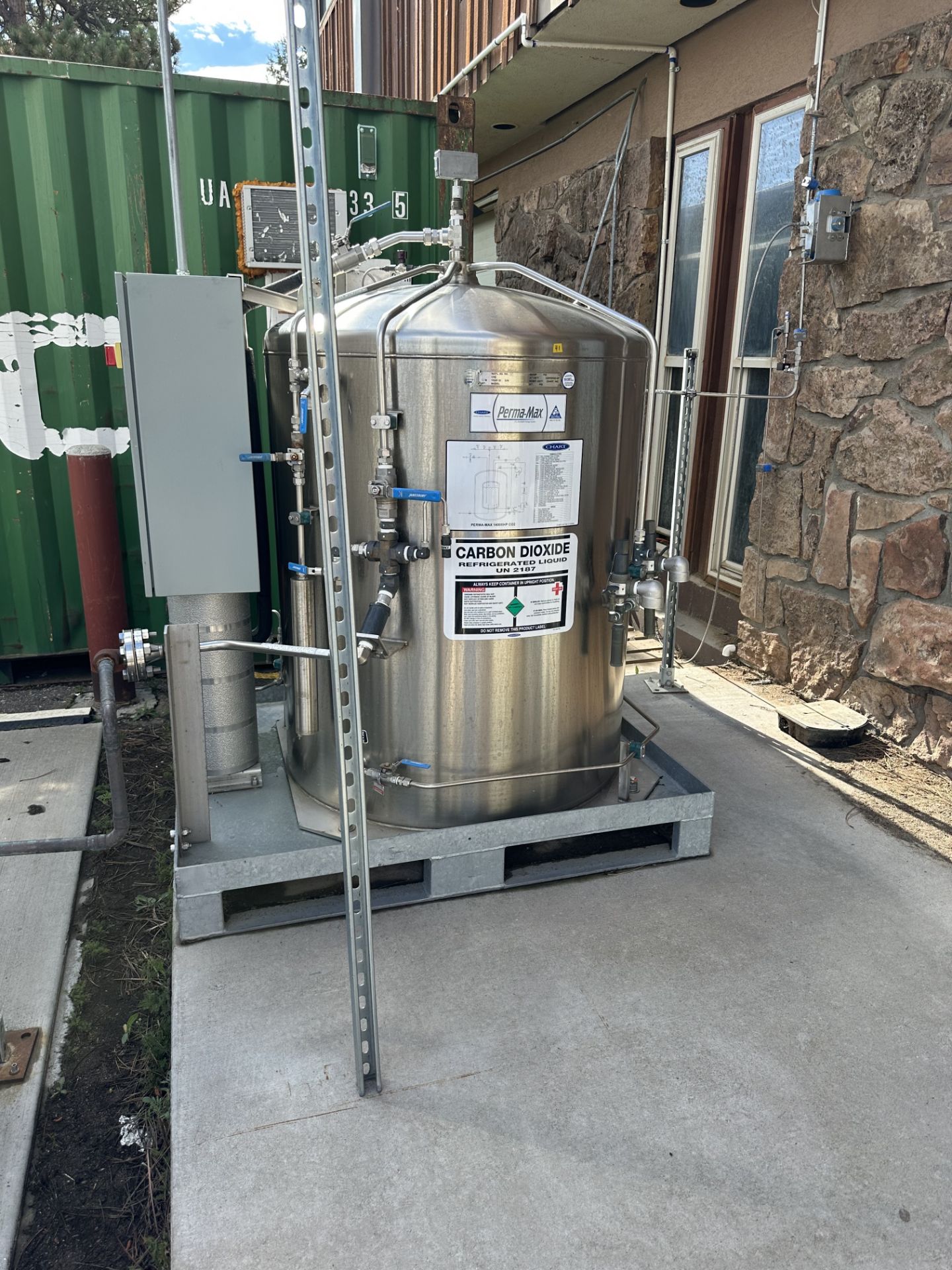 Used Perma-Max Extra High Pressure Microbulk Storage for CO2. Model Perma-Max 1400XHP CO2 PSTR