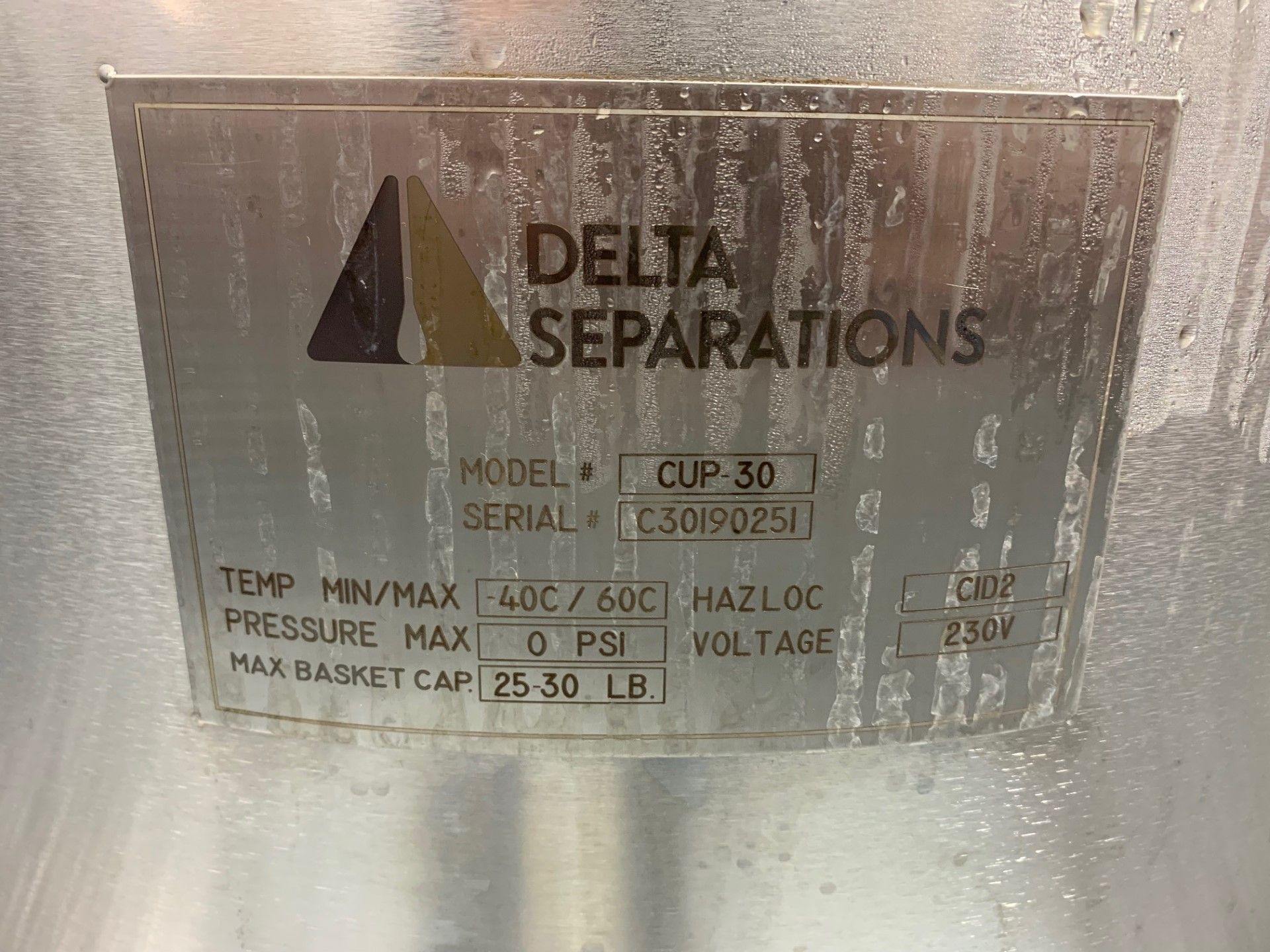 Used- Delta Separations CUP 30 Extraction System. Model CUP 30 Version 2.0 - Image 4 of 4