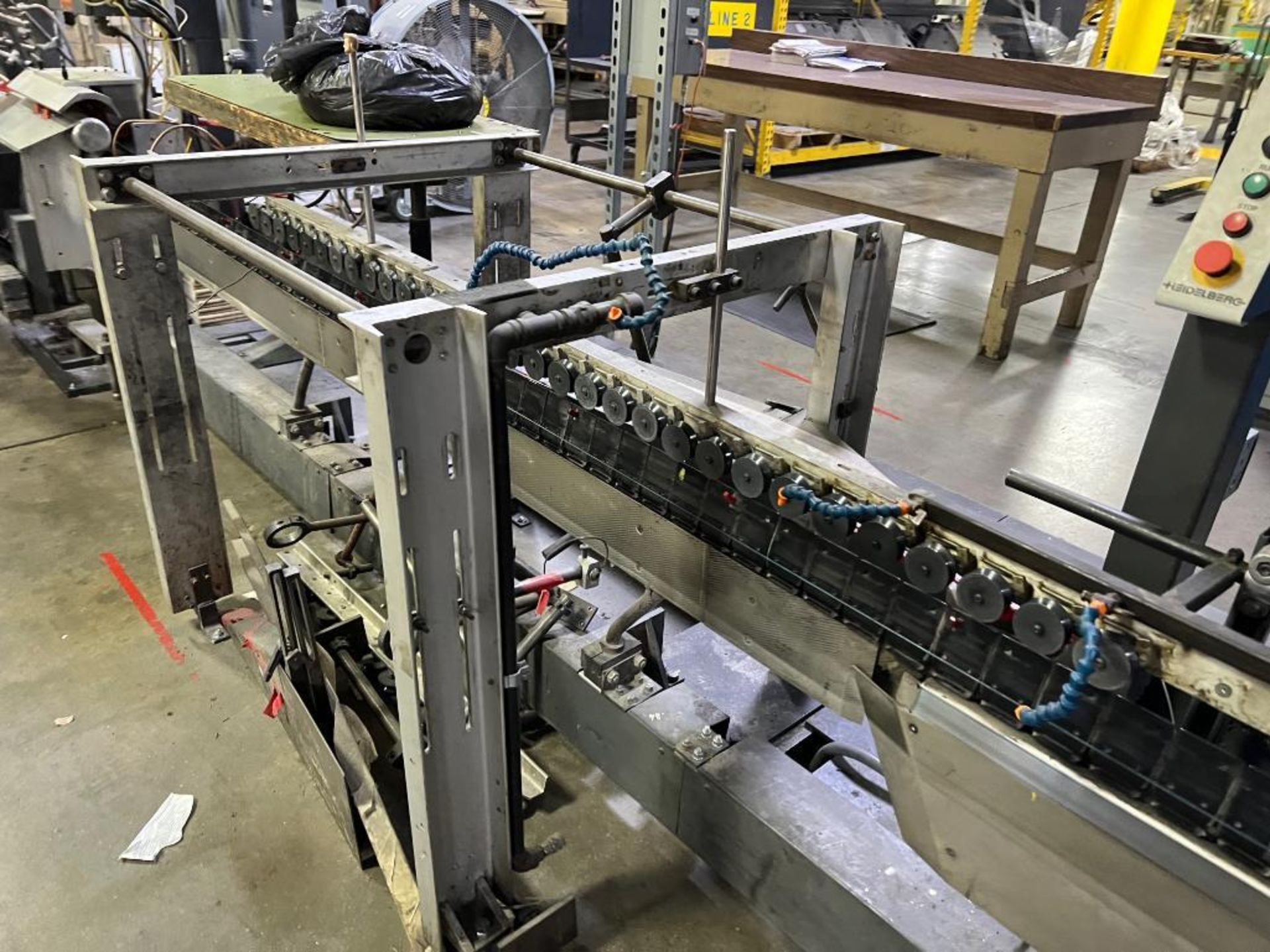 LOT: WE-6 Goss 25-Pocket Saddle Stitcher (1998), (12) Stream Feeders with Extension Conveyor, (4) Co - Image 14 of 53