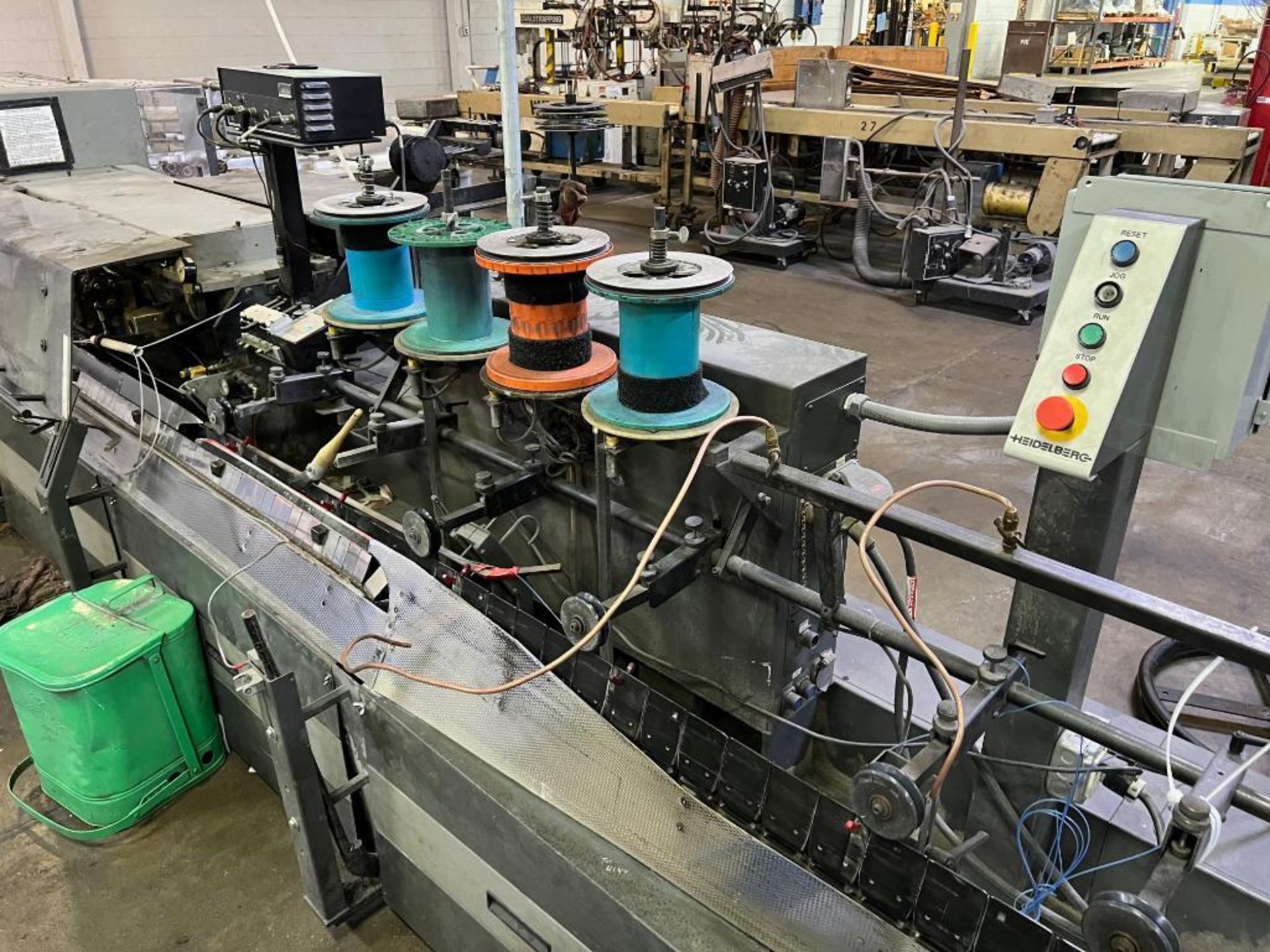 LOT: WE-6 Goss 25-Pocket Saddle Stitcher (1998), (12) Stream Feeders with Extension Conveyor, (4) Co - Image 17 of 53