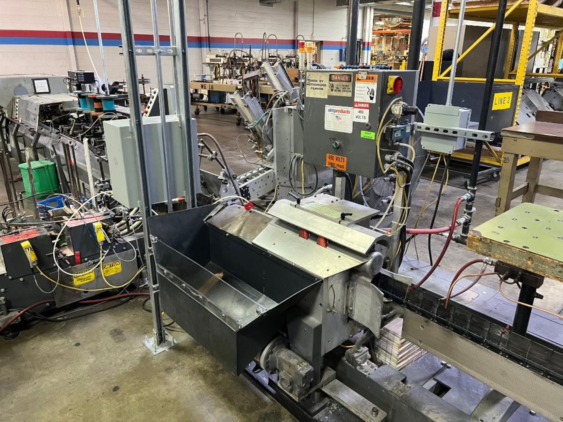 LOT: WE-6 Goss 25-Pocket Saddle Stitcher (1998), (12) Stream Feeders with Extension Conveyor, (4) Co - Image 15 of 53