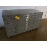 10-Drawer Flat File Cabinet 55" W x 34" D