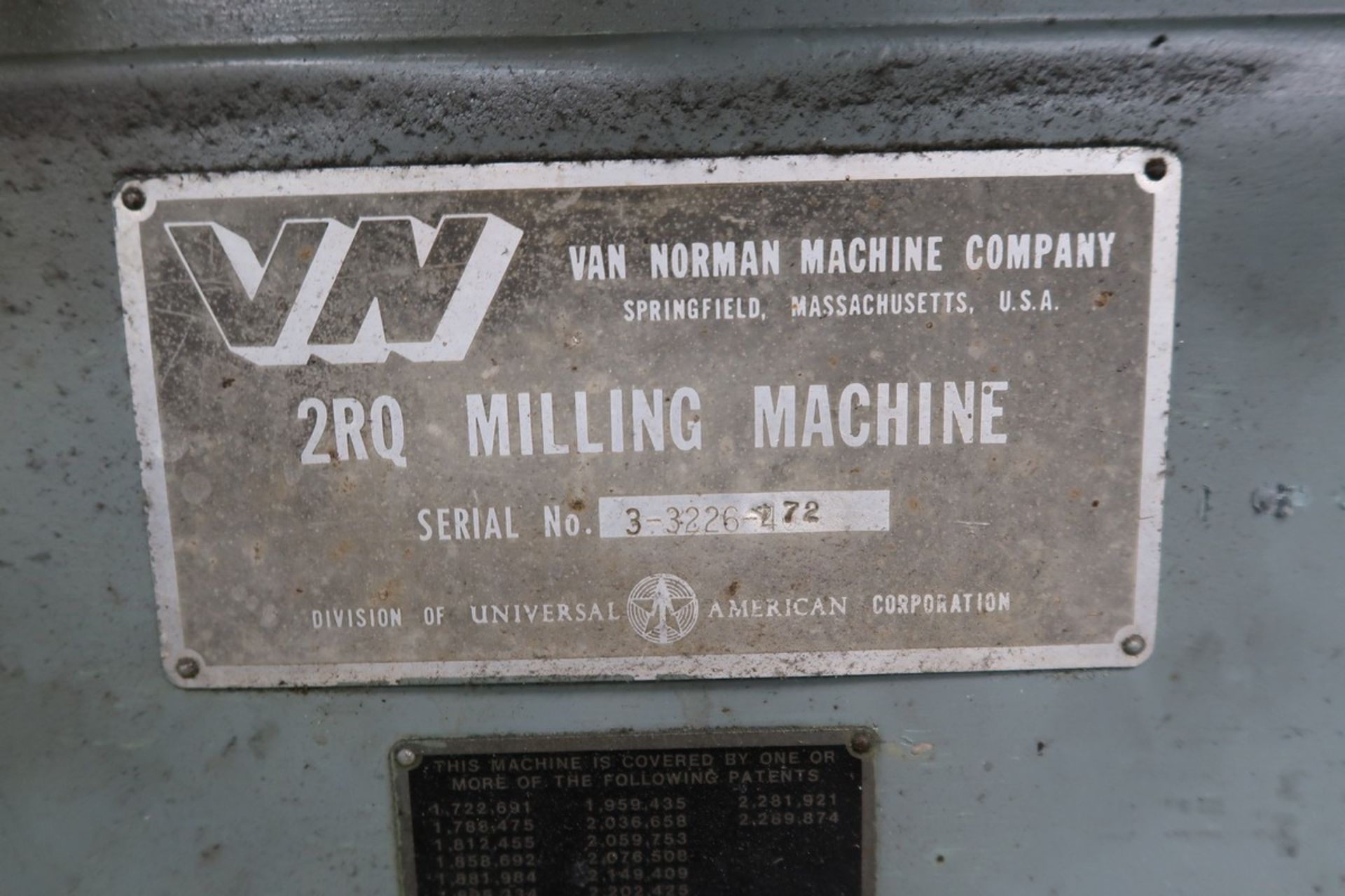 Van Norman Model 2RQ Milling Machine - Bild 7 aus 8