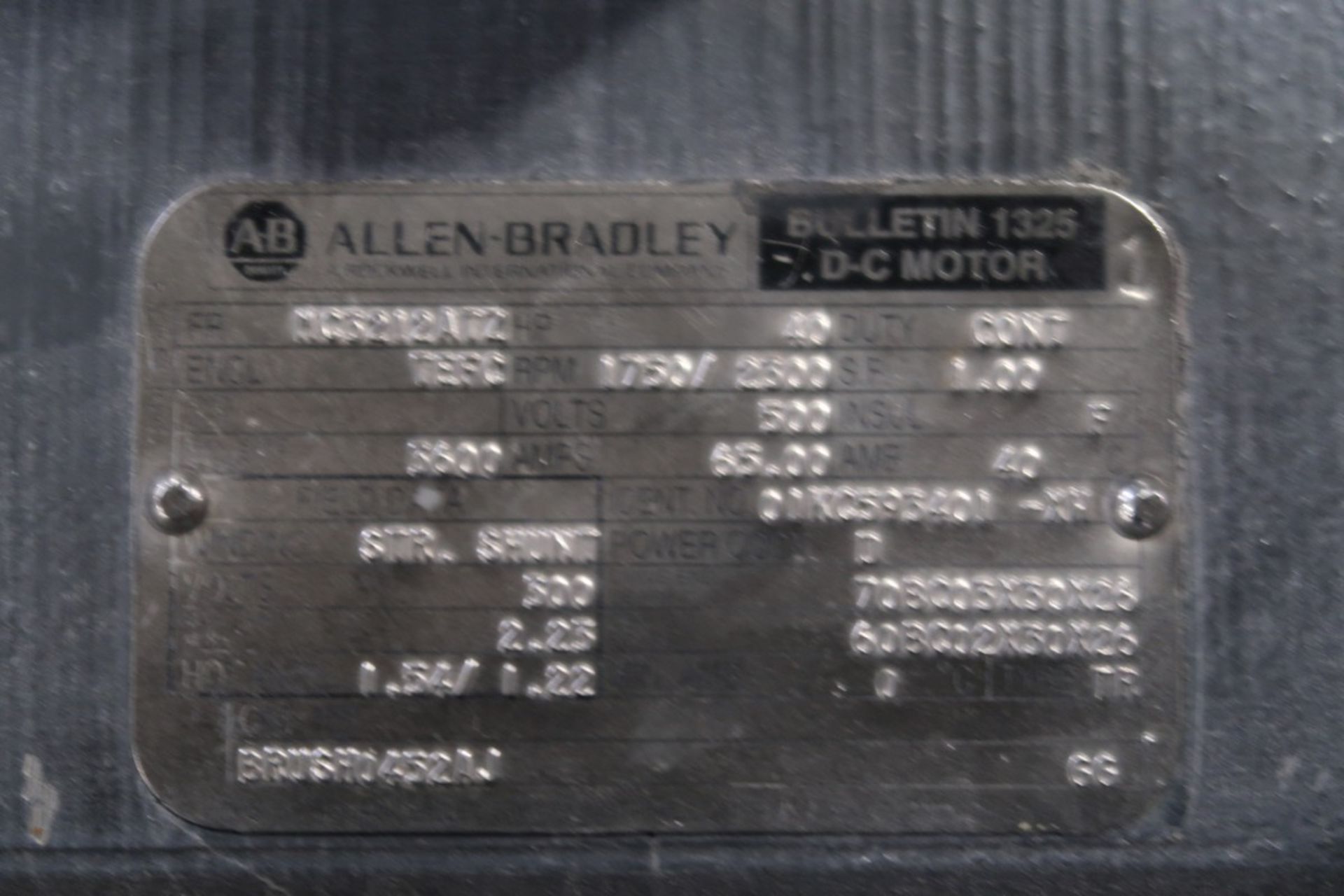 Allen Bradley/Reliance Electric 40 HP DC Motor - Bild 2 aus 2