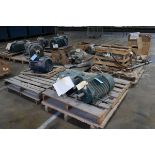(6) Pallets of Assorted Motors, HP Range From 2 HP to 30 HP