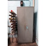 Steel 2-Door Shop Cabinet with Contents of Eutalloy Supplies