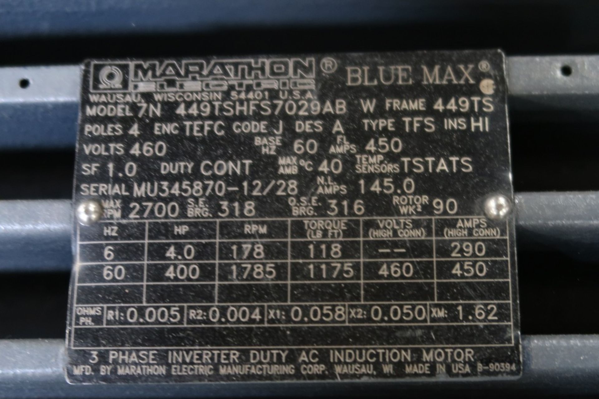 Marathon Blue Max 4-400 HP Motor - Bild 2 aus 2