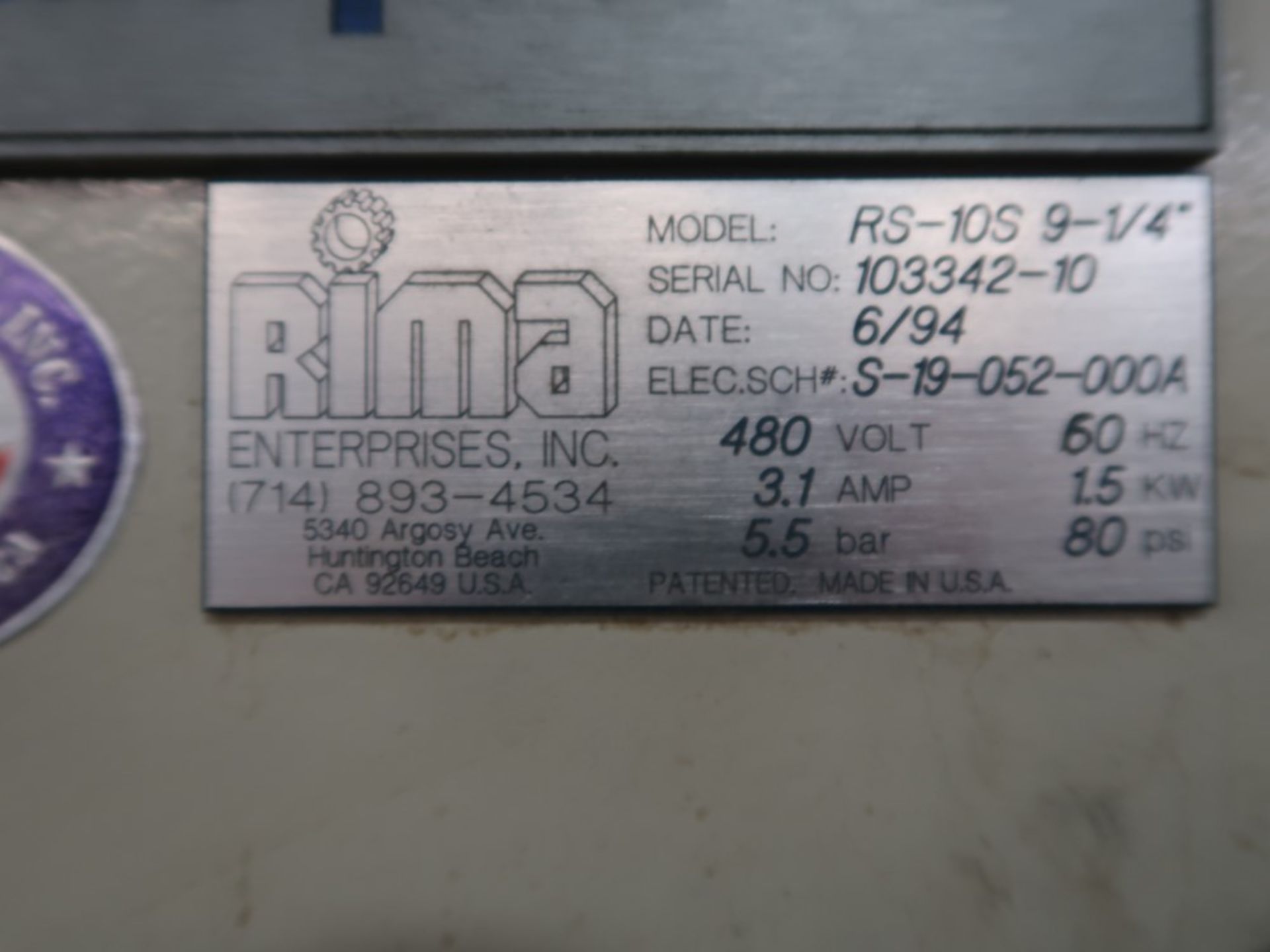 Rima 9 1/4" Stacker Model RS-10S - Bild 7 aus 7