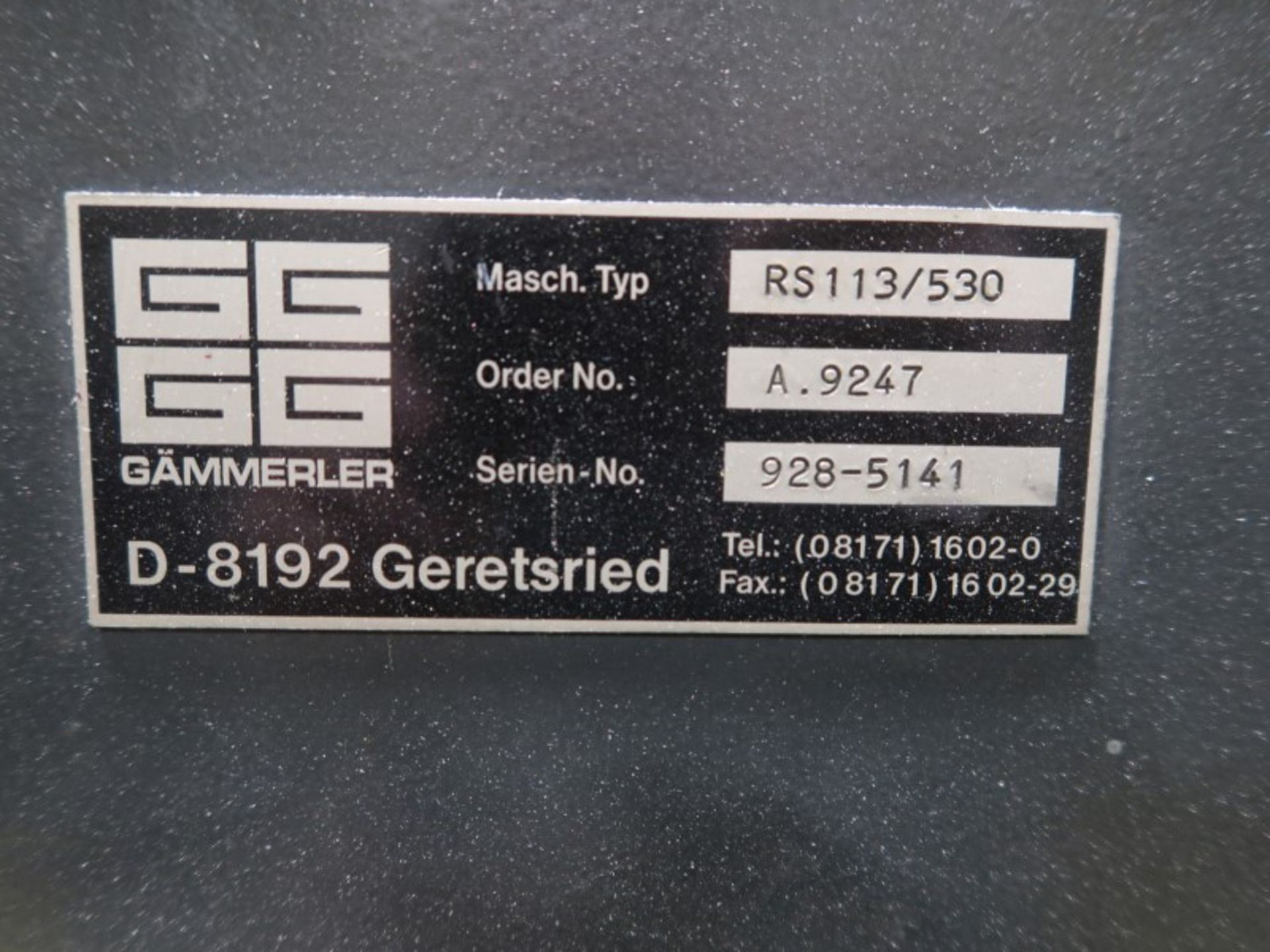 Gammerler 2-Knife Inline Trimmer Model RS113/530 S/N 928-5141 w/ Gammerler Control (LOCATED IN LSC - Bild 11 aus 14