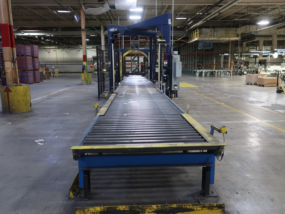 Lantech Orbital Strech Wrap Palletizer Line w/ Built In Weigh Scale ...