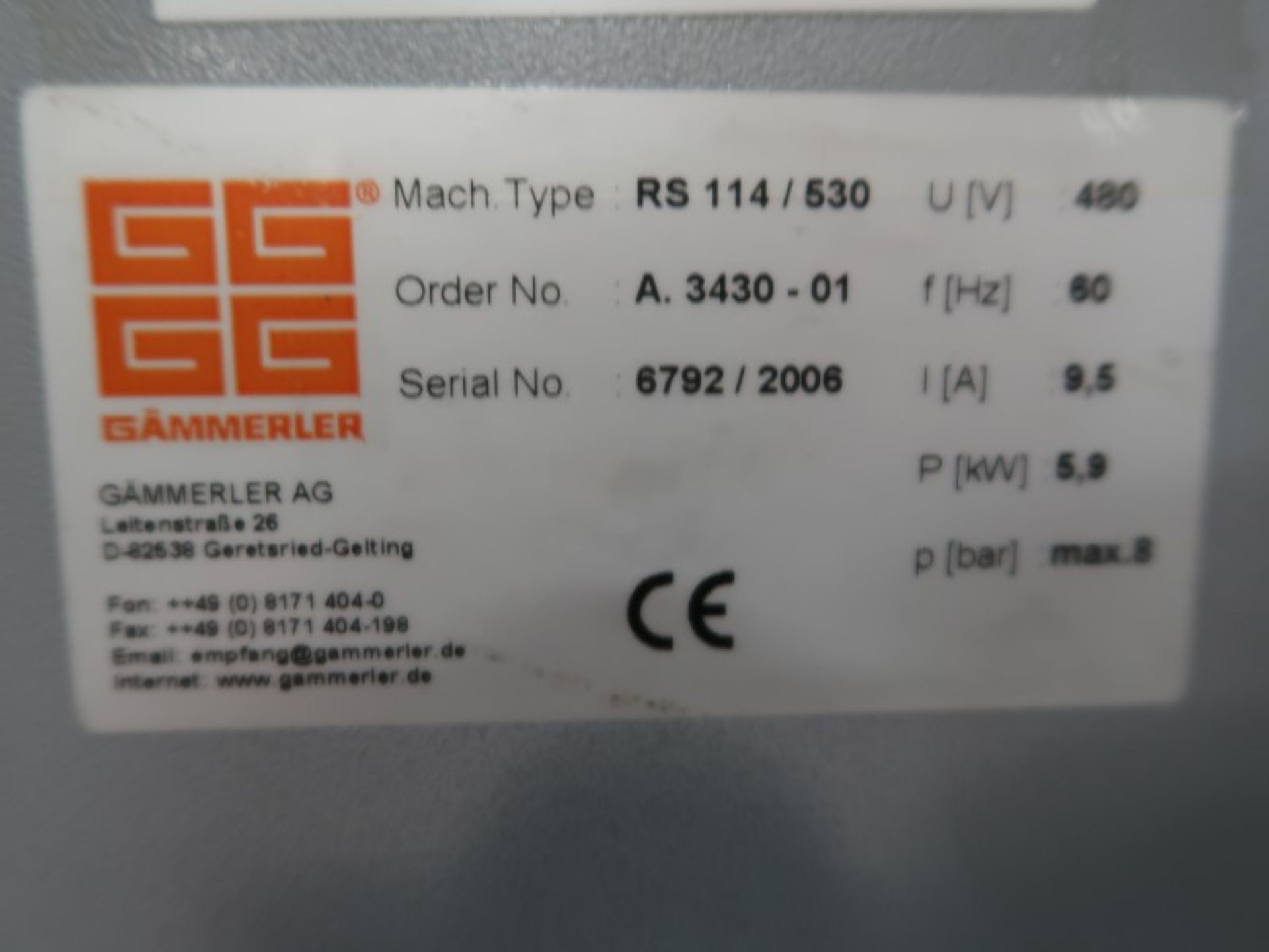 2006 Gammerler 2-Knife Inline Trimmer Model RS114/530 S/N 6792/2006 w/ Gammerler Control (LOCATED IN - Bild 14 aus 16