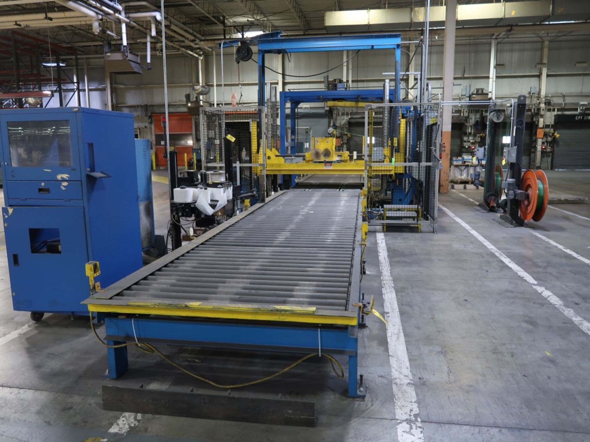 Samuel Automatic Stretch Wrap/Strapping Palletizing Line Model 500