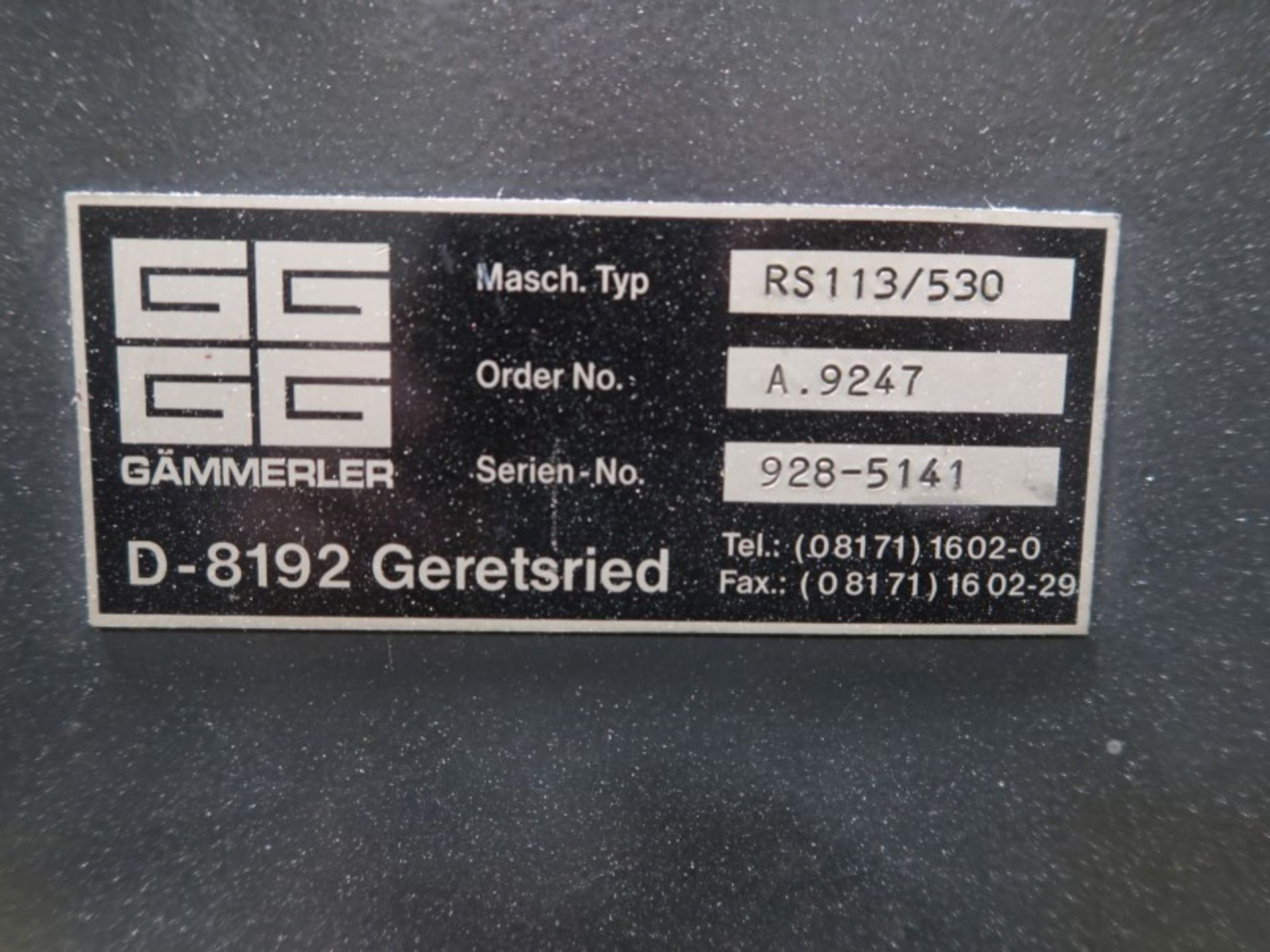 Gammerler 2-Knife Inline Trimmer Model RS113/530 S/N 928-5141 w/ Gammerler Control (LOCATED IN LSC - Bild 12 aus 14
