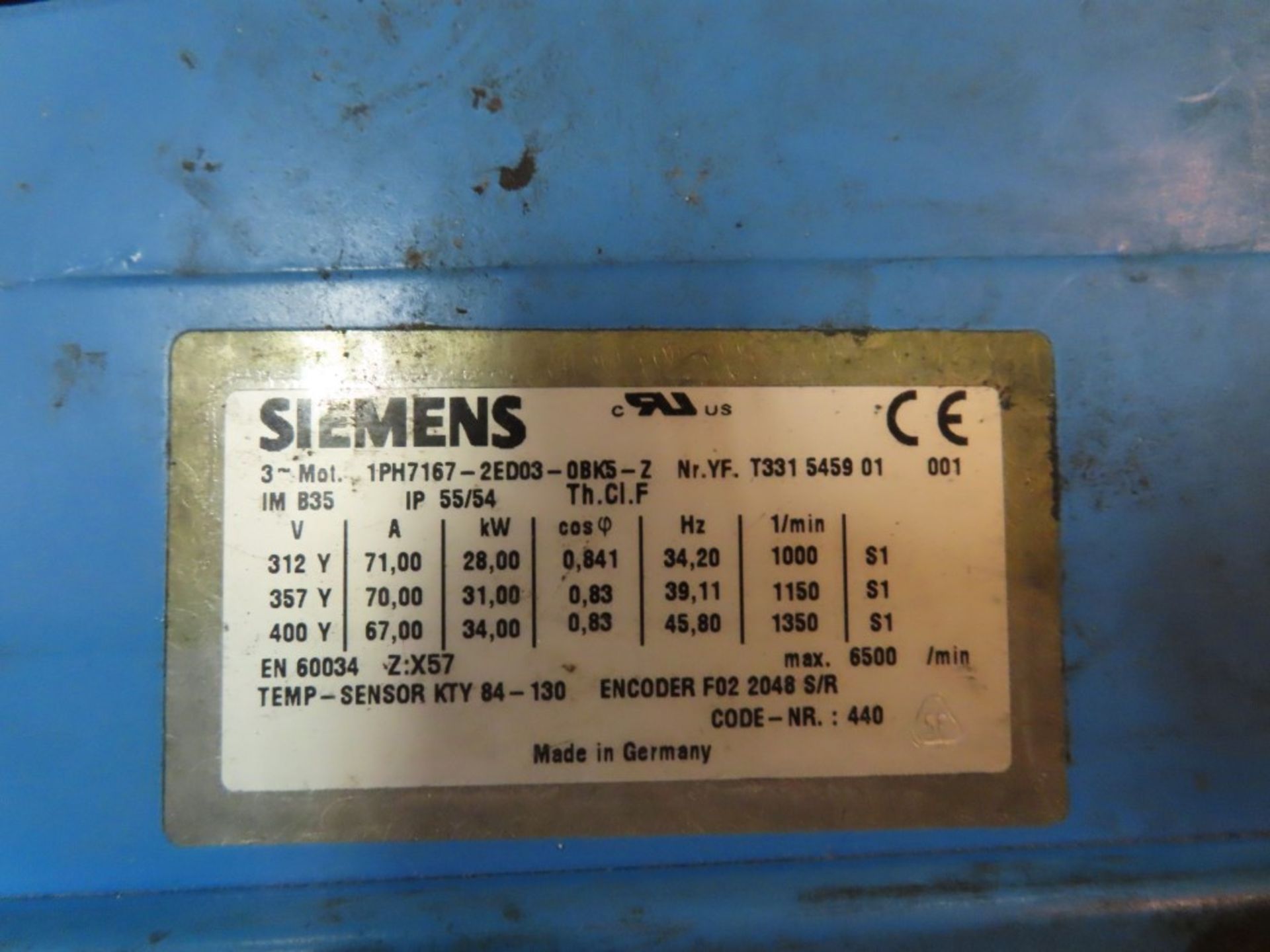 [5] 1PH 7167 SIEMENS SPINDLE DRIVE MOTORS - Image 4 of 5