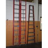 [2] EXTENSION 24' & 22' LADDERS / 10' A-FRAME LADDER