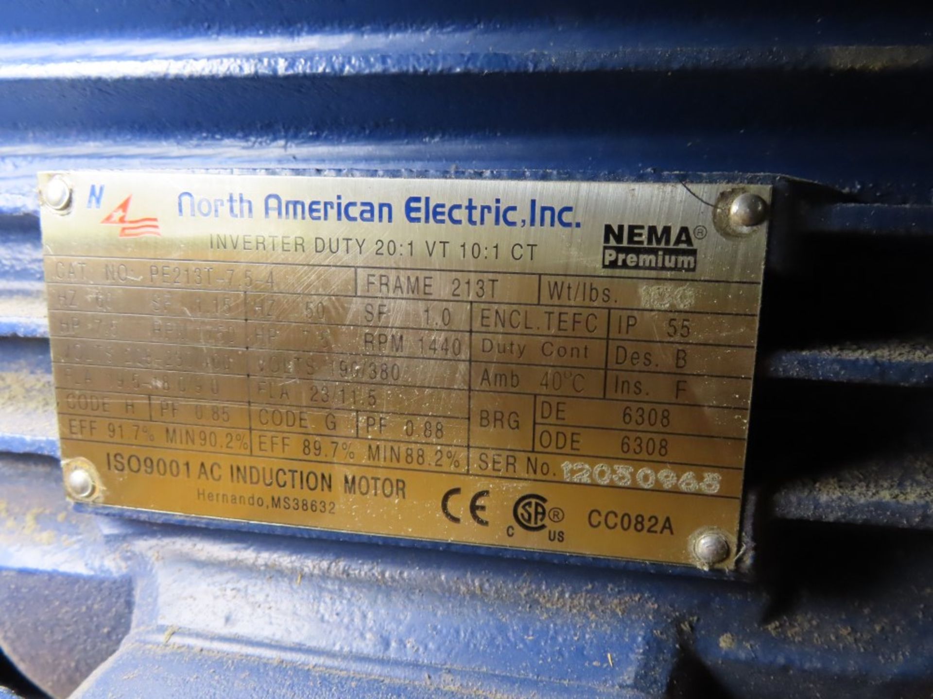 [2] MOTORS: TOSHIBA 10HP, NORTH AMERICAN ELECTRIC 7.5HP - Image 2 of 3