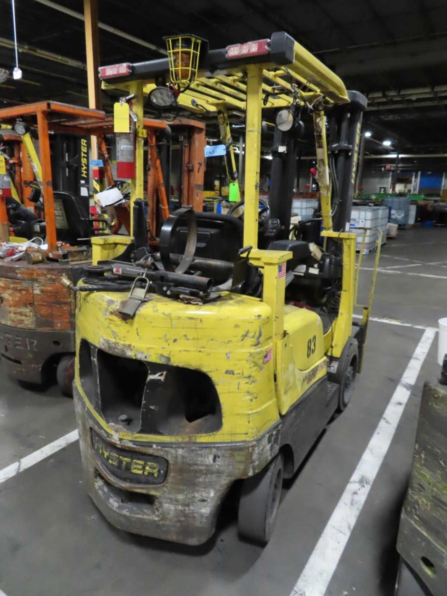 HYSTER MDL. S50FT 4,800LB. CAPACITY PROPANE FORKLIFT TRUCK - Image 3 of 5
