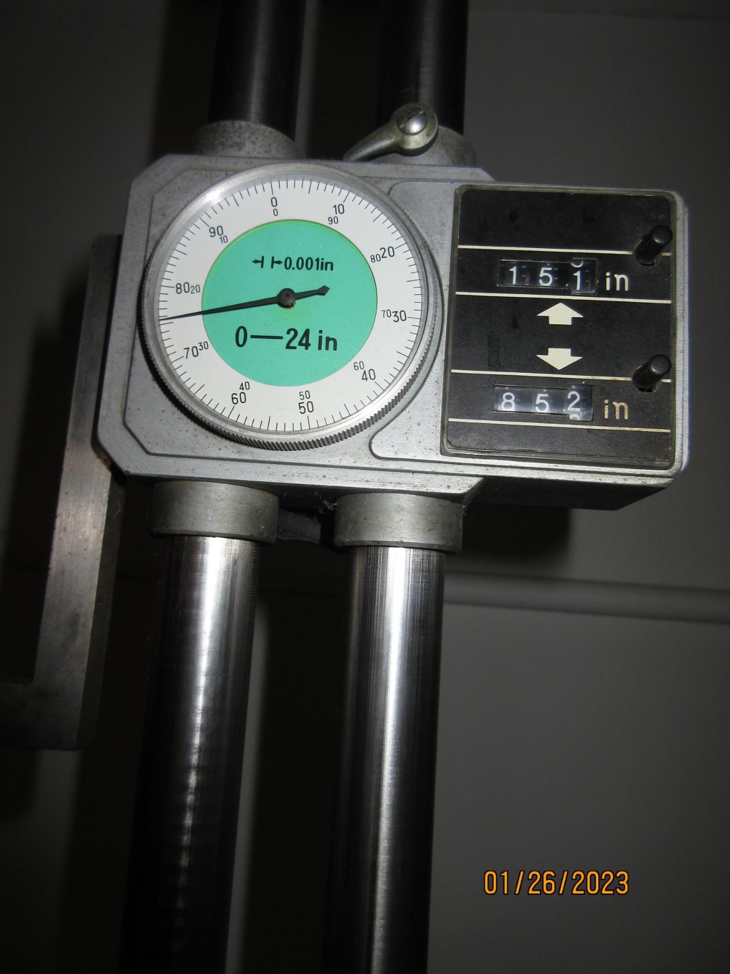 LOT STAINLESS STEEL 24 INCH DIAL HEIGHT GAGE & VERNIER HEIGHT GAGE - Image 2 of 4