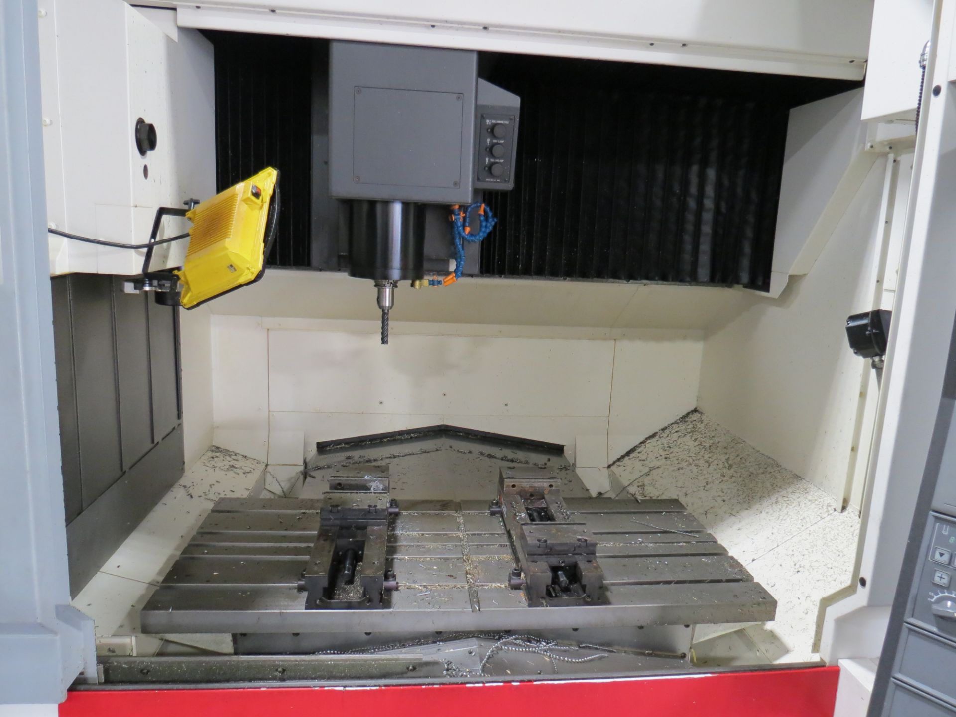 2014 OKUMA GENOS M560-V CNC VERTICAL MACHINING CENTER WITH OKUMA QSP-P300M CONTROL, SN: 179880, - Image 3 of 11