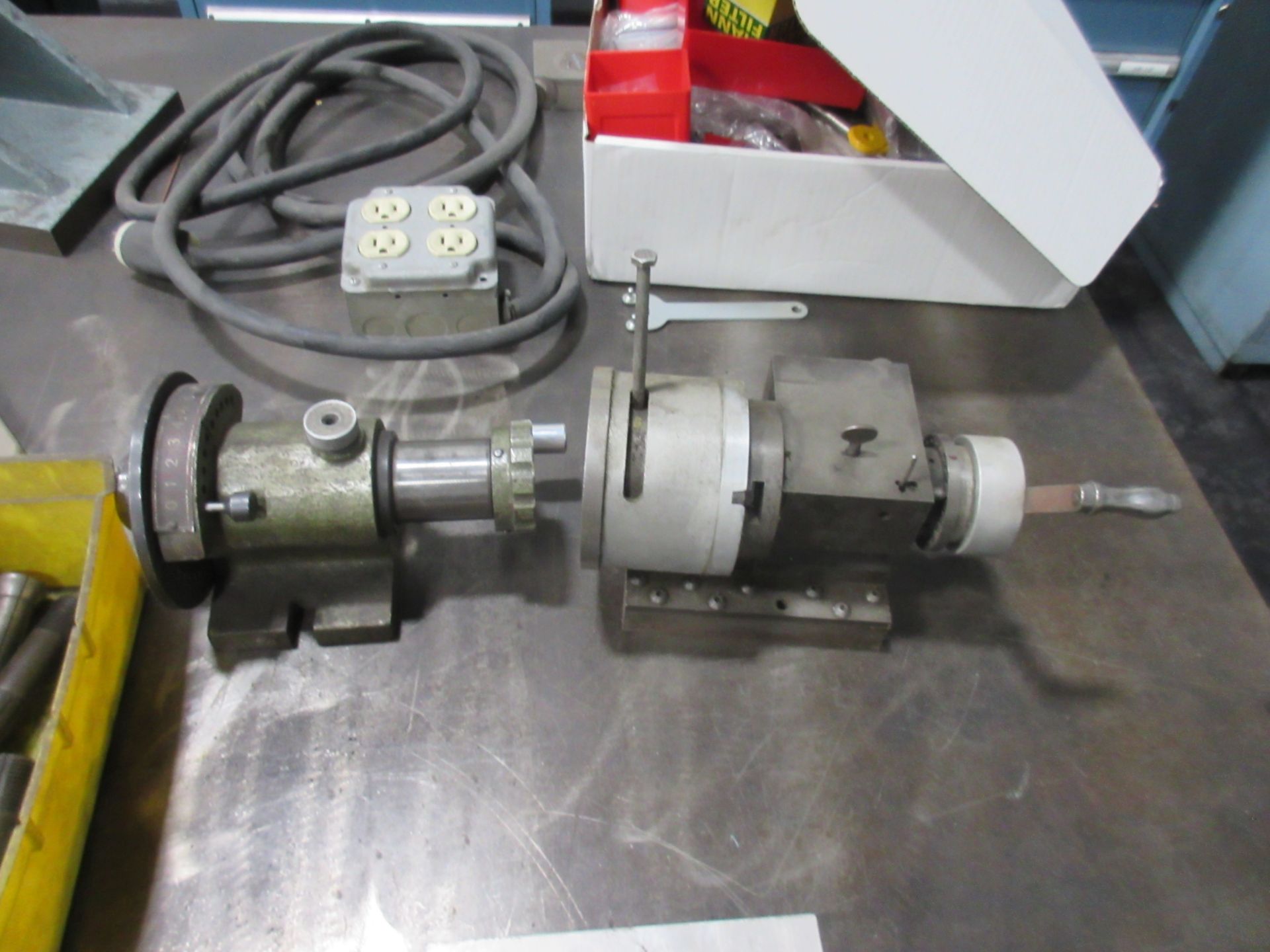 PALLET OF ASSORTED TOOLS, BAR CLAMPS, 3-JAW CHUCK, SET UP RIGHT ANGLE PLATES NON-SLOTTED, GRIND ALL - Image 4 of 15