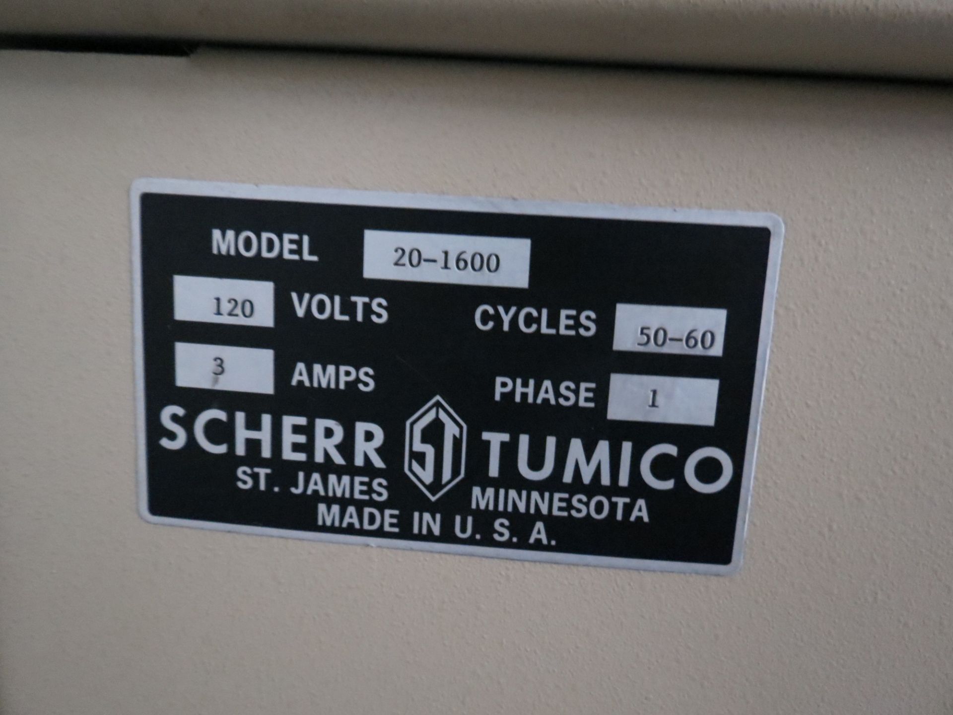 SCHERR TUMICO MDL: 20-1600 17" OPTICAL COMPARATOR WITH QUADRA CHEK 200 DRO - Image 3 of 5